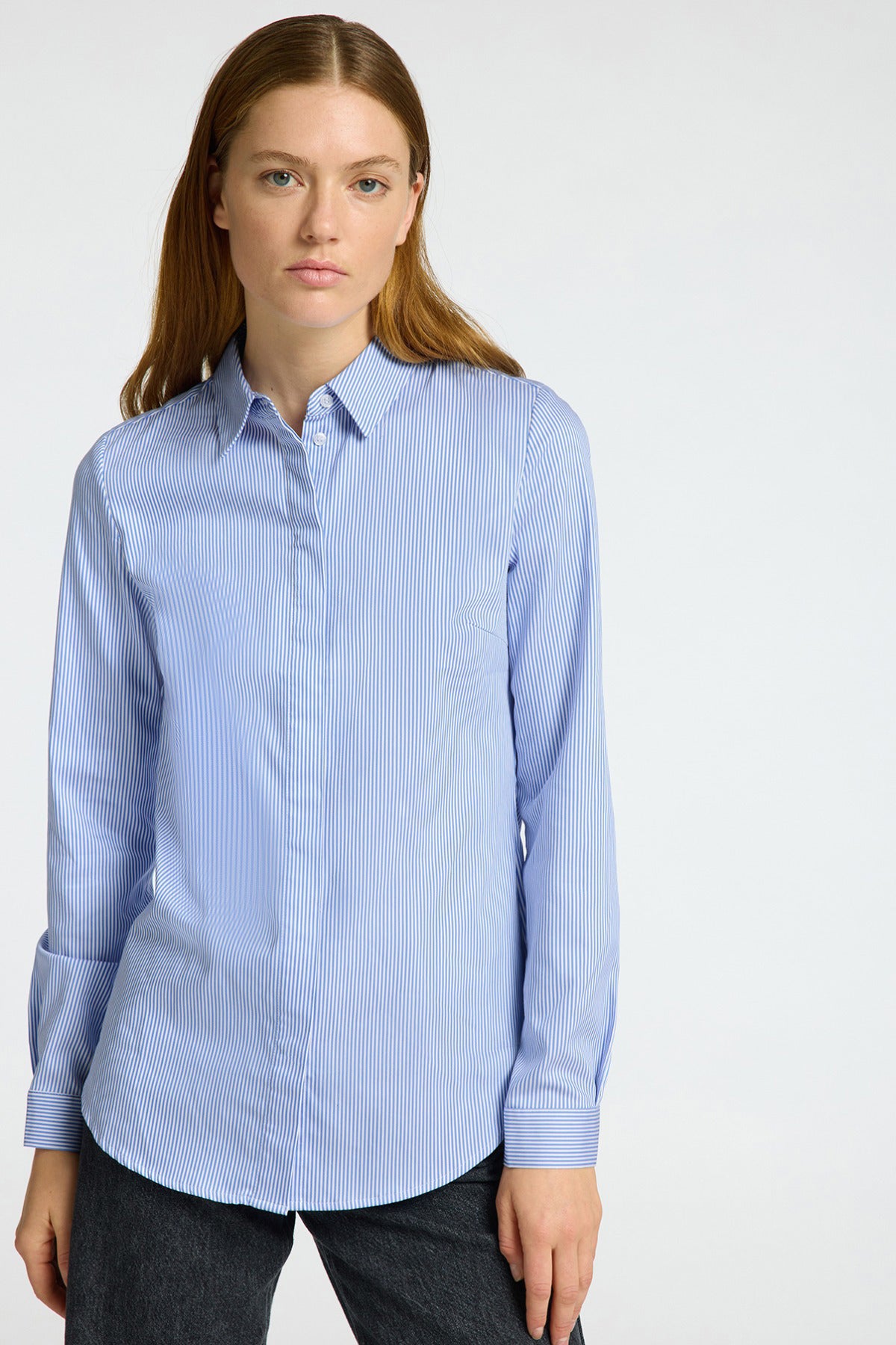 SELECTED FEMME SLFROMIE LS STRIPED FITTED SHIRT NOOS