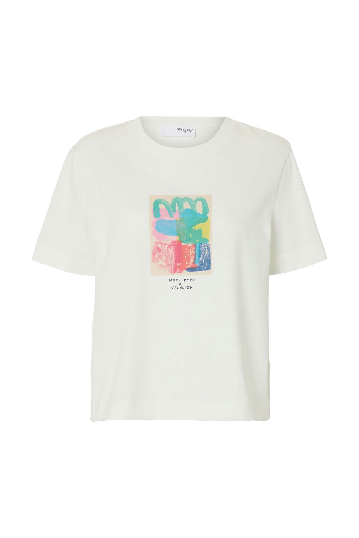 SELECTED FEMME SLFESSENTIAL SS BOXY PRINTED TEE