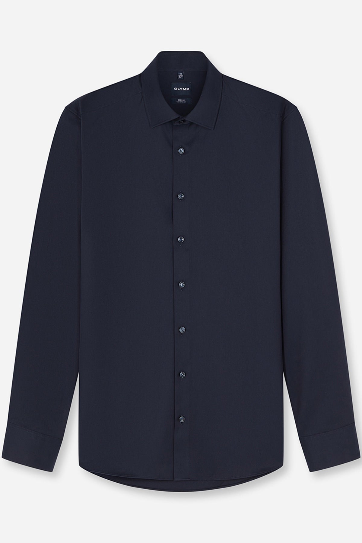 Langærmet covershirt i modern fit og strygefri kvalitet
