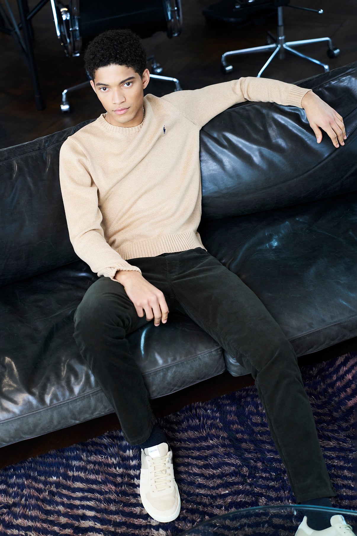 Fløjls chinobukser med 5 lommer