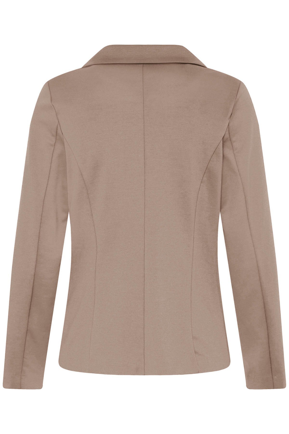 Klassisk dusty olive blazer i regular fit med lange ærmer og enkel søm bagpå.