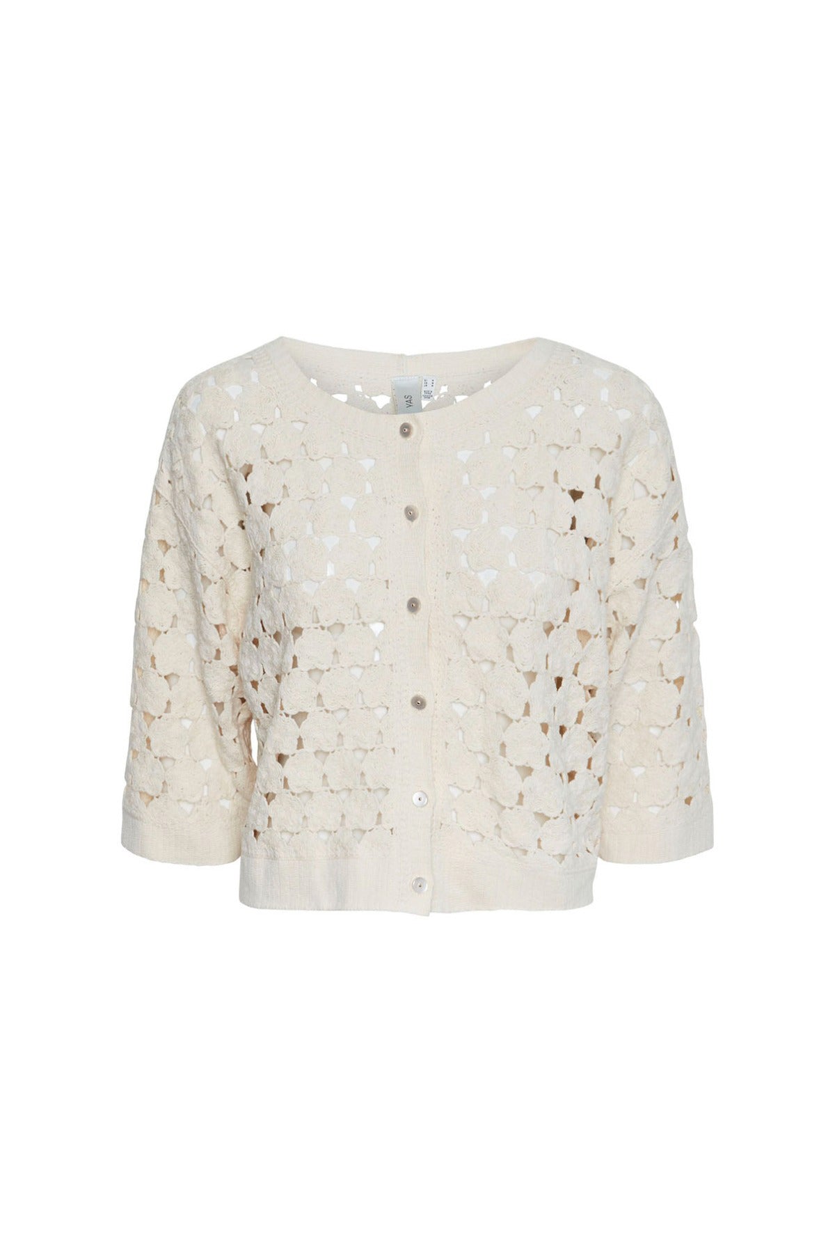 YAS YASHATTY 3/4 CROCHET CARDIGAN