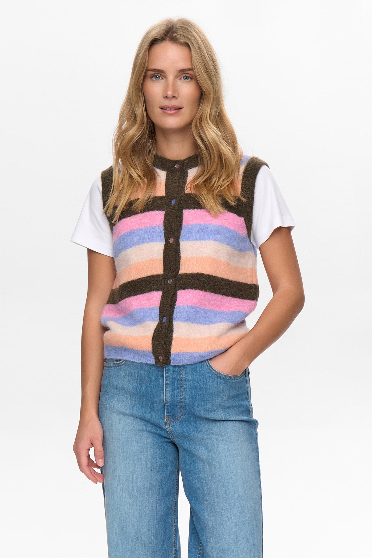 NÜMPH NURIETTE STRIPY VEST