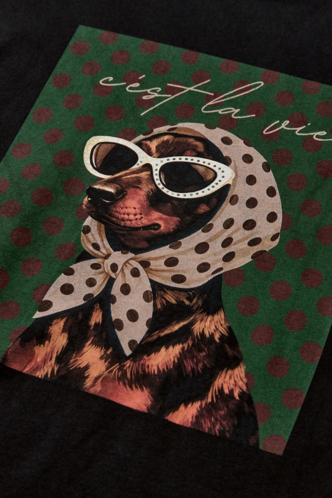 T-shirt i bomuld med print