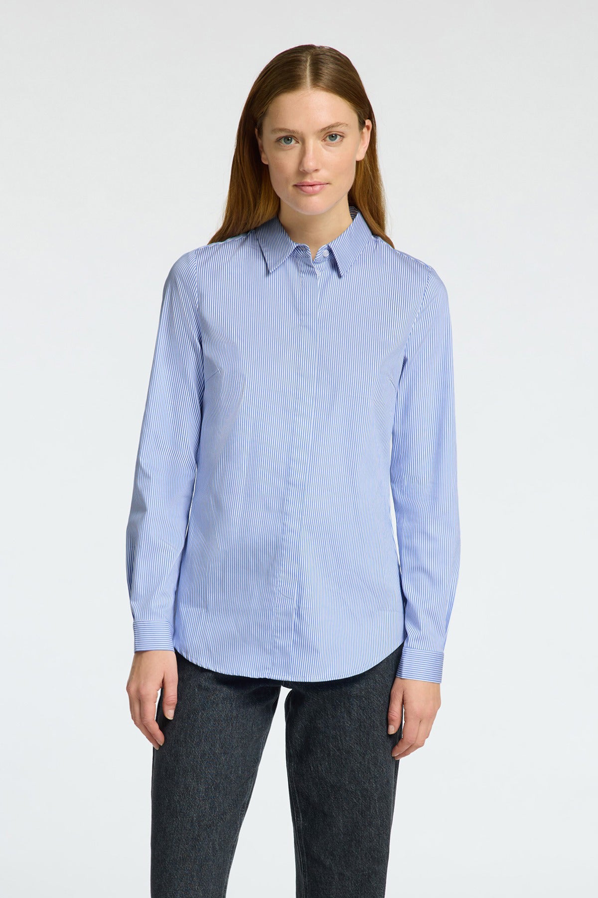 SELECTED FEMME SLFROMIE LS STRIPED FITTED SHIRT NOOS