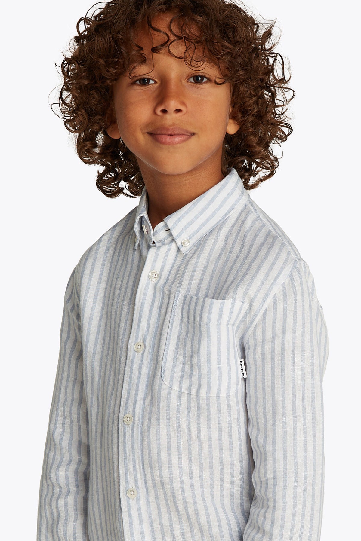 Tommy Hilfiger Boy LINEN BLEND STRIPED SHIRT LS
