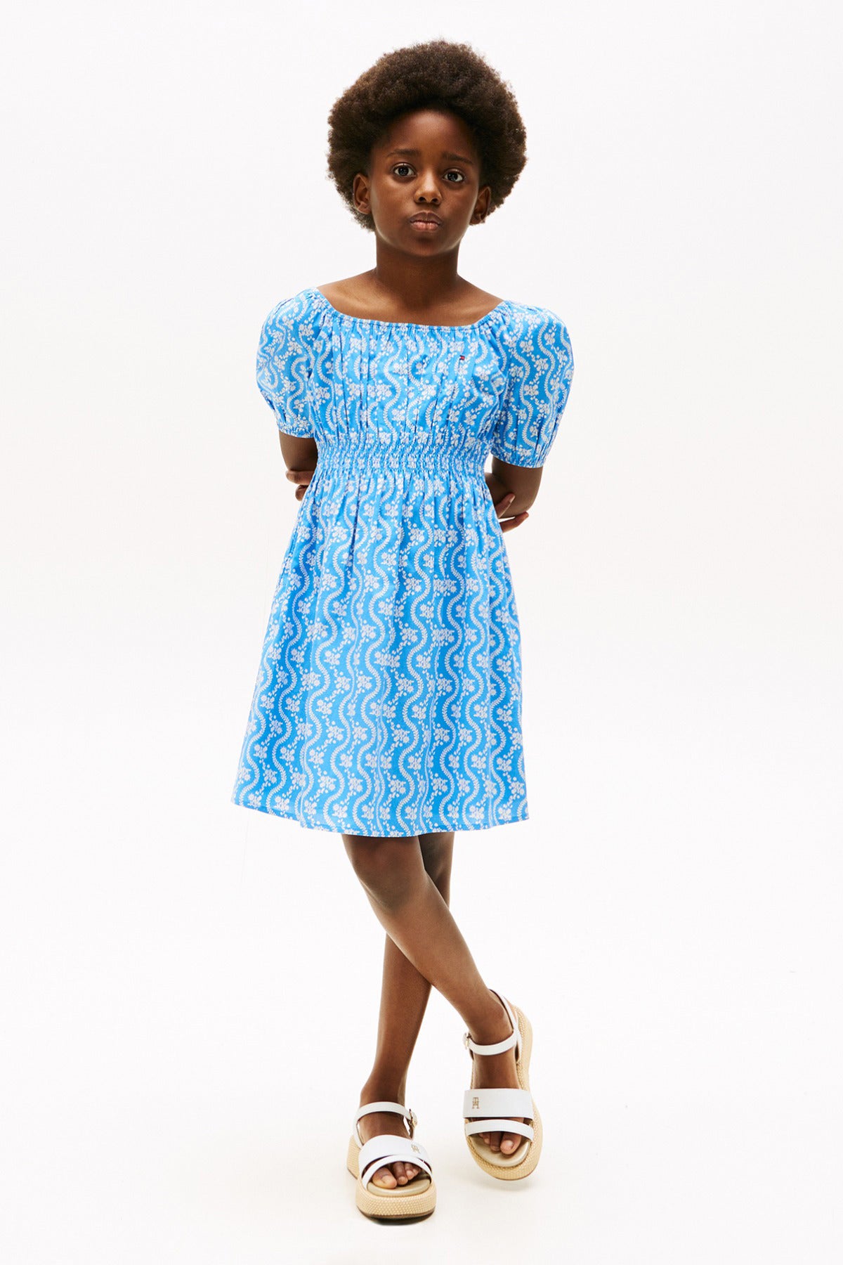 Tommy Hilfiger Girl AOP SMOCK DRESS SS
