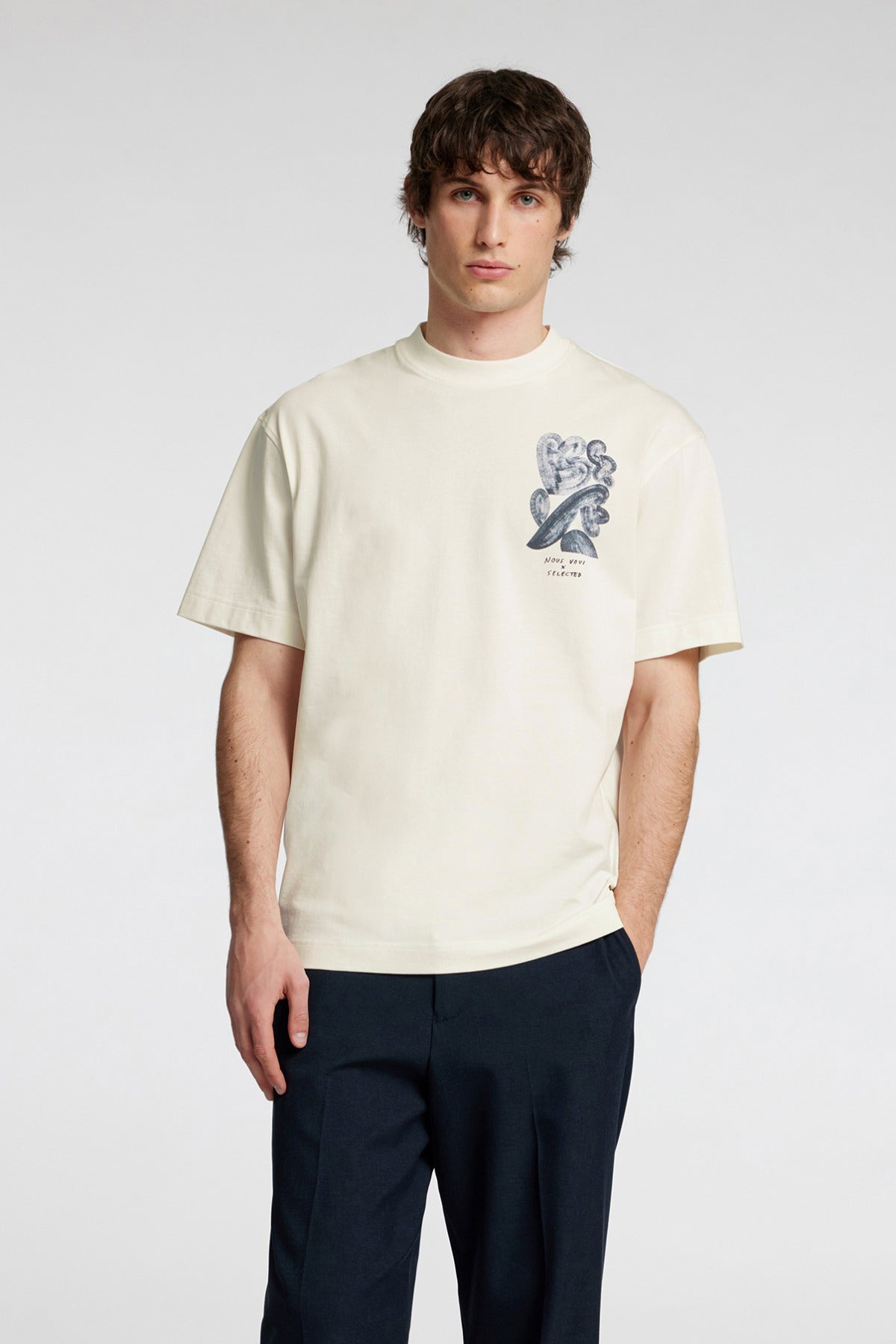 SELECTED HOMME SLHRELAXWILL LICENSE SS O-NECK TEE