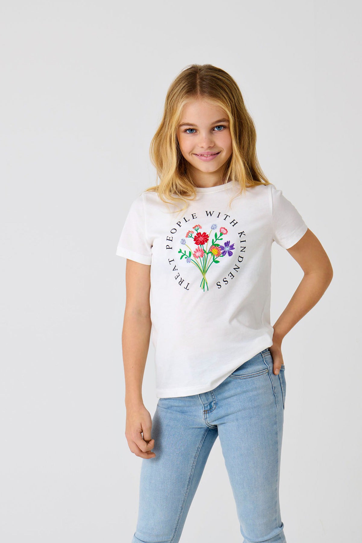 KIDS ONLY KOGEMMA LIFE REG S/S FLOWER TOP JRS NOOS