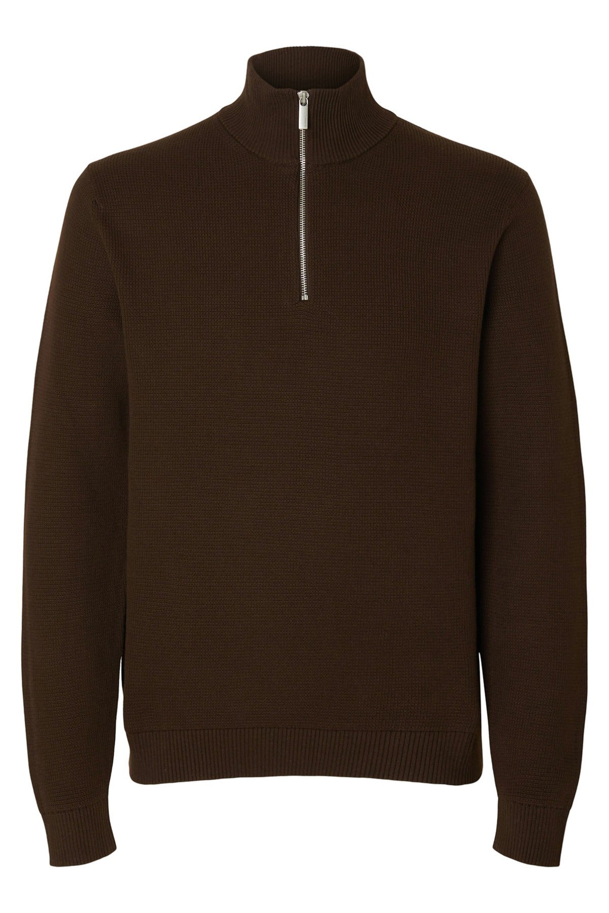SELECTED HOMME SLHDANE LS KNIT STRUCTURE HALF ZIP NOOS