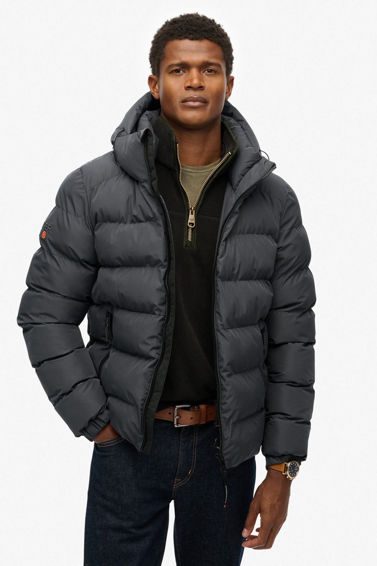 SUPERDRY JAKKE HOODED SPORTS PUFFER
