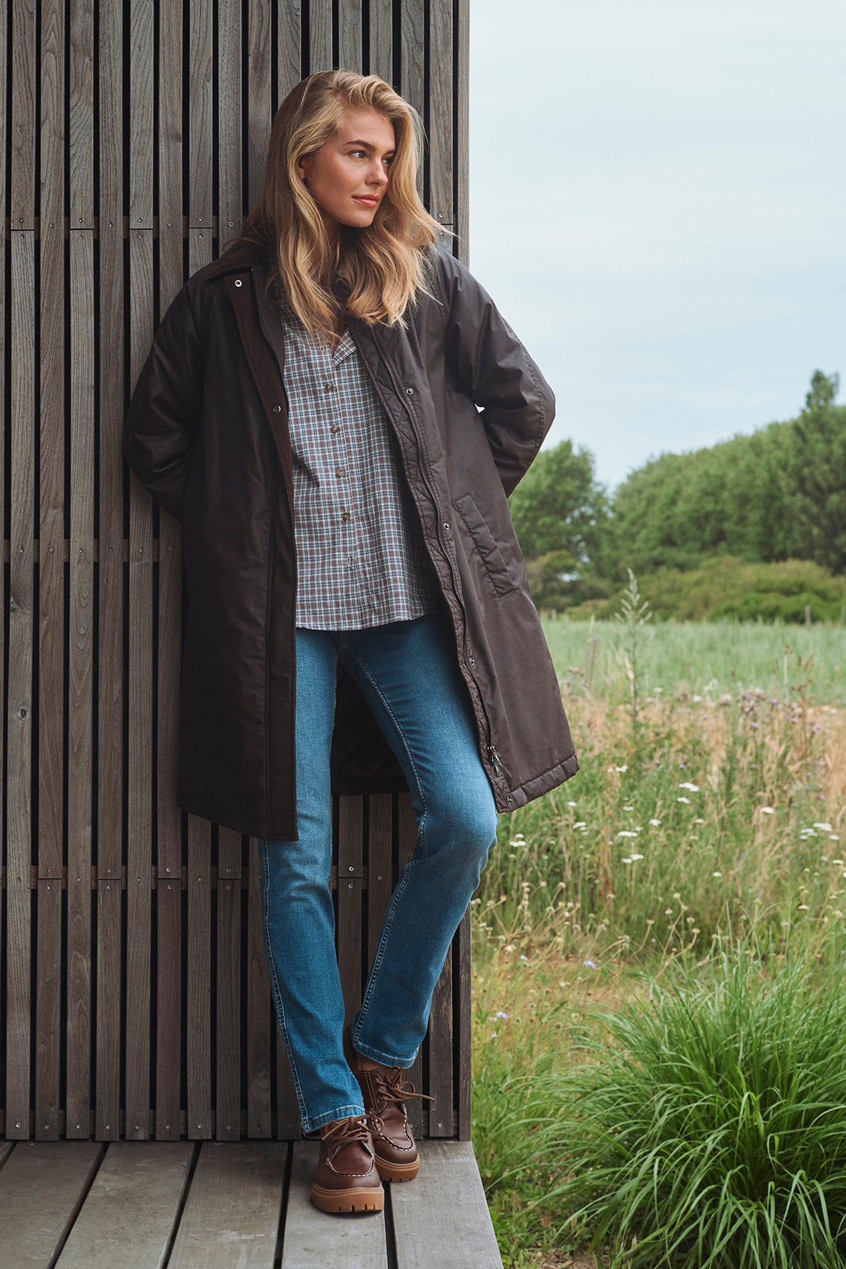 Sarah - Flared jeans med stræk