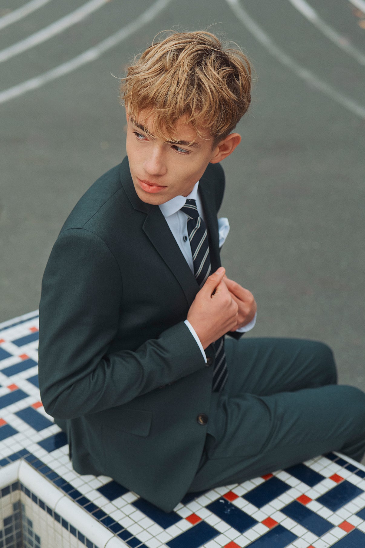 Balloo junior - Skjorte med mørkeblå knapper