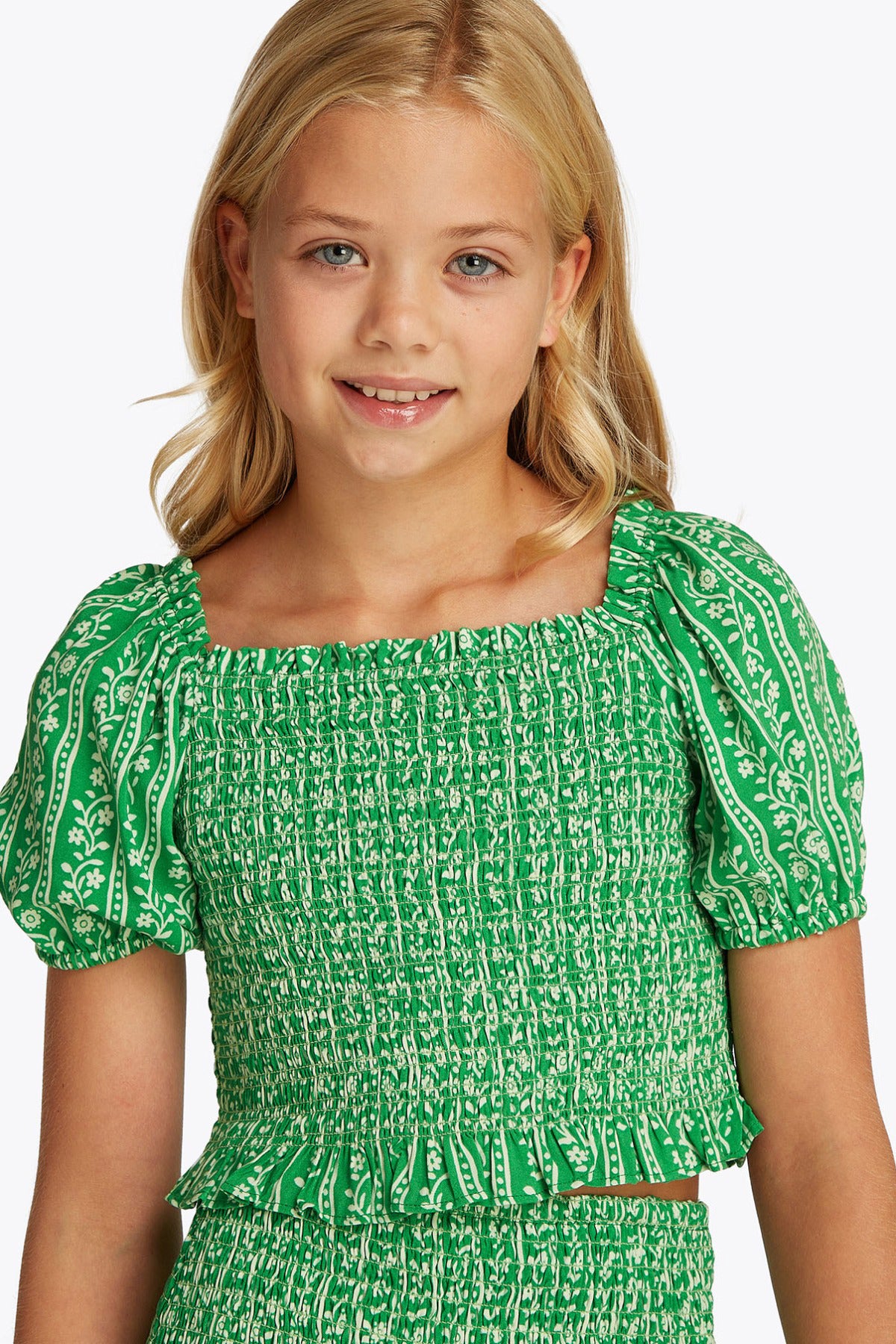 Tommy Hilfiger Girl AOP SMOCK TOP SS