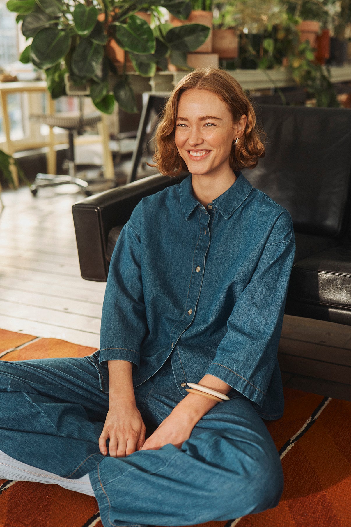 Adda - Denim bukser med lige ben og lommer