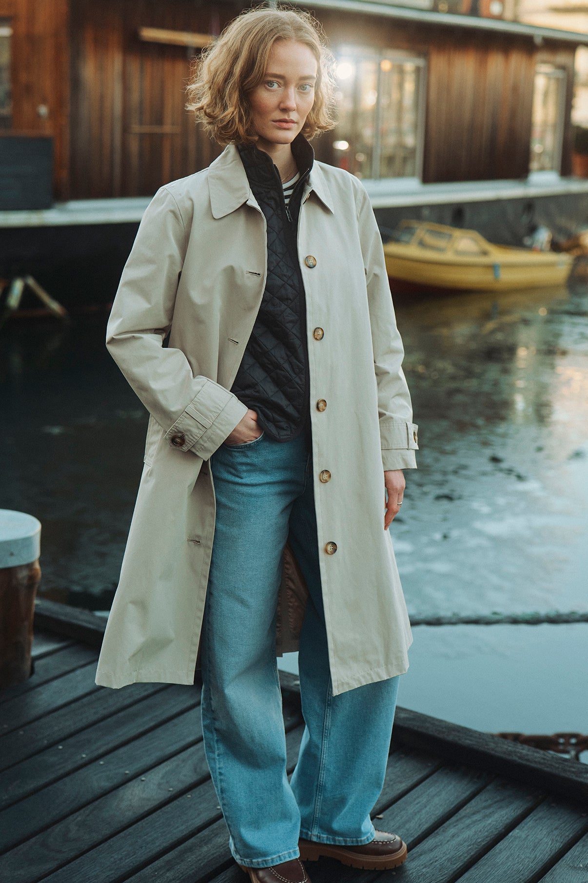 Ibi - Oversize trenchcoat med lommer