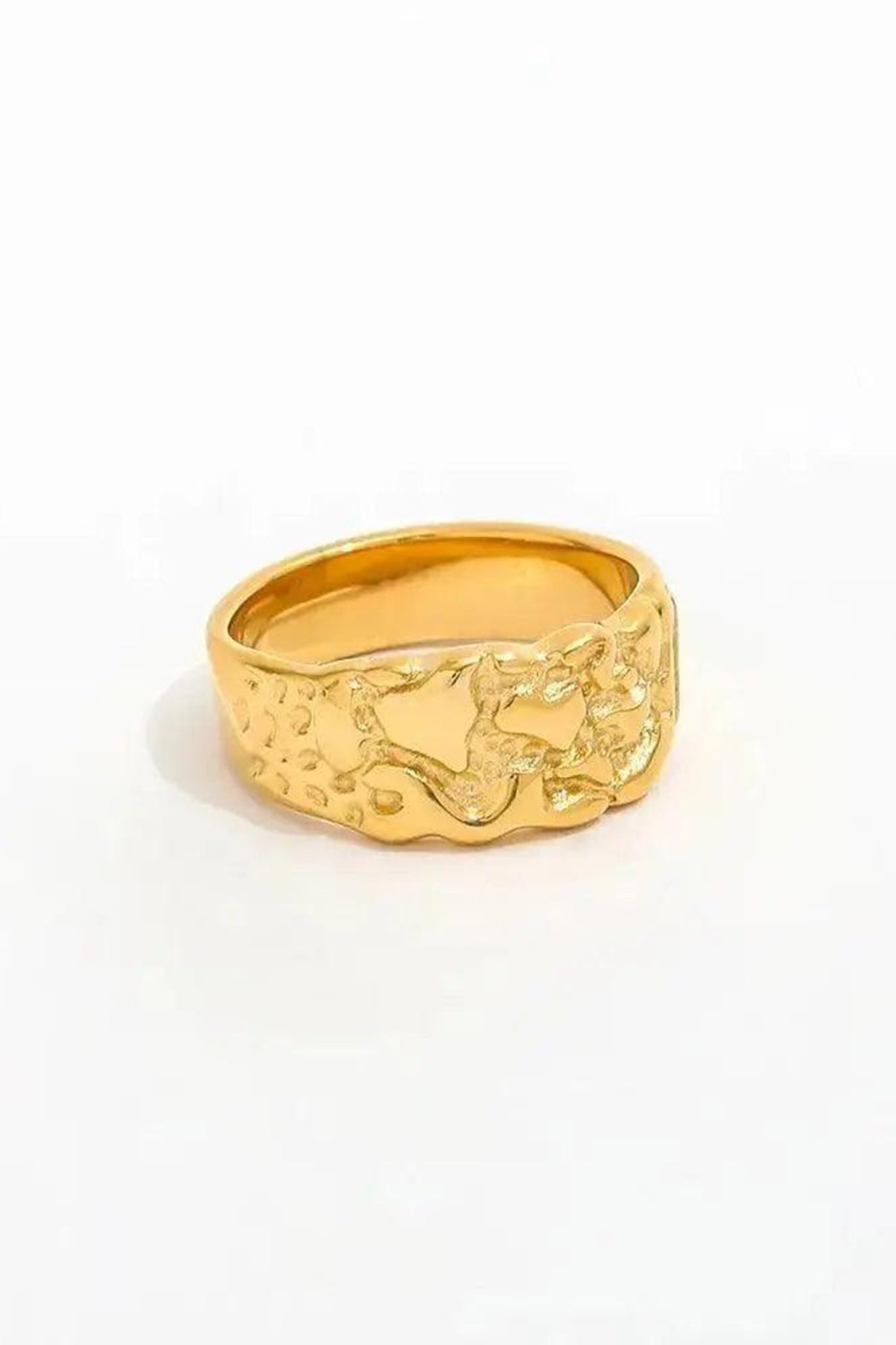 muun studios Fia Textured Ring - 18K Gold Plated