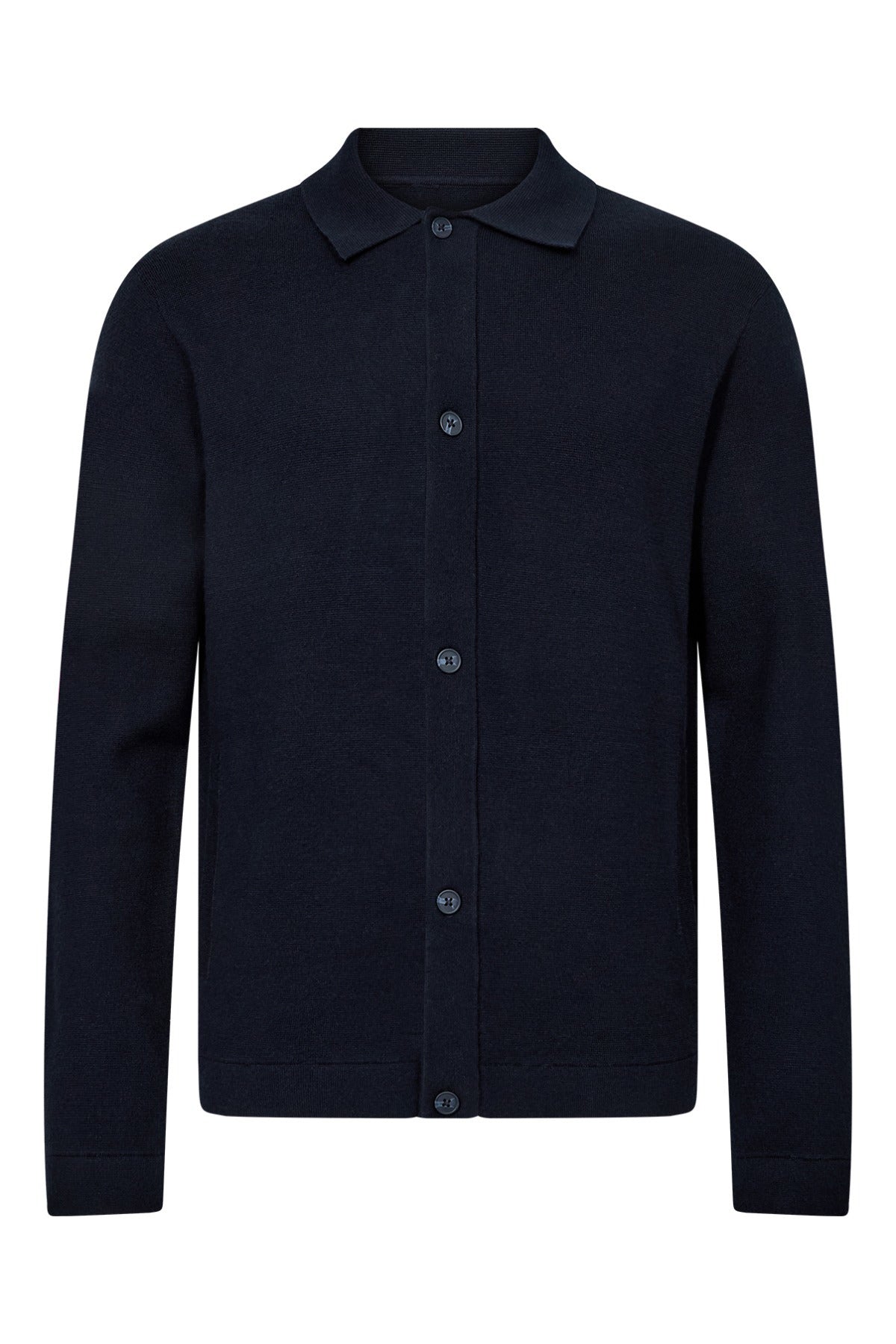 Alfred - Strikcardigan med polokrave