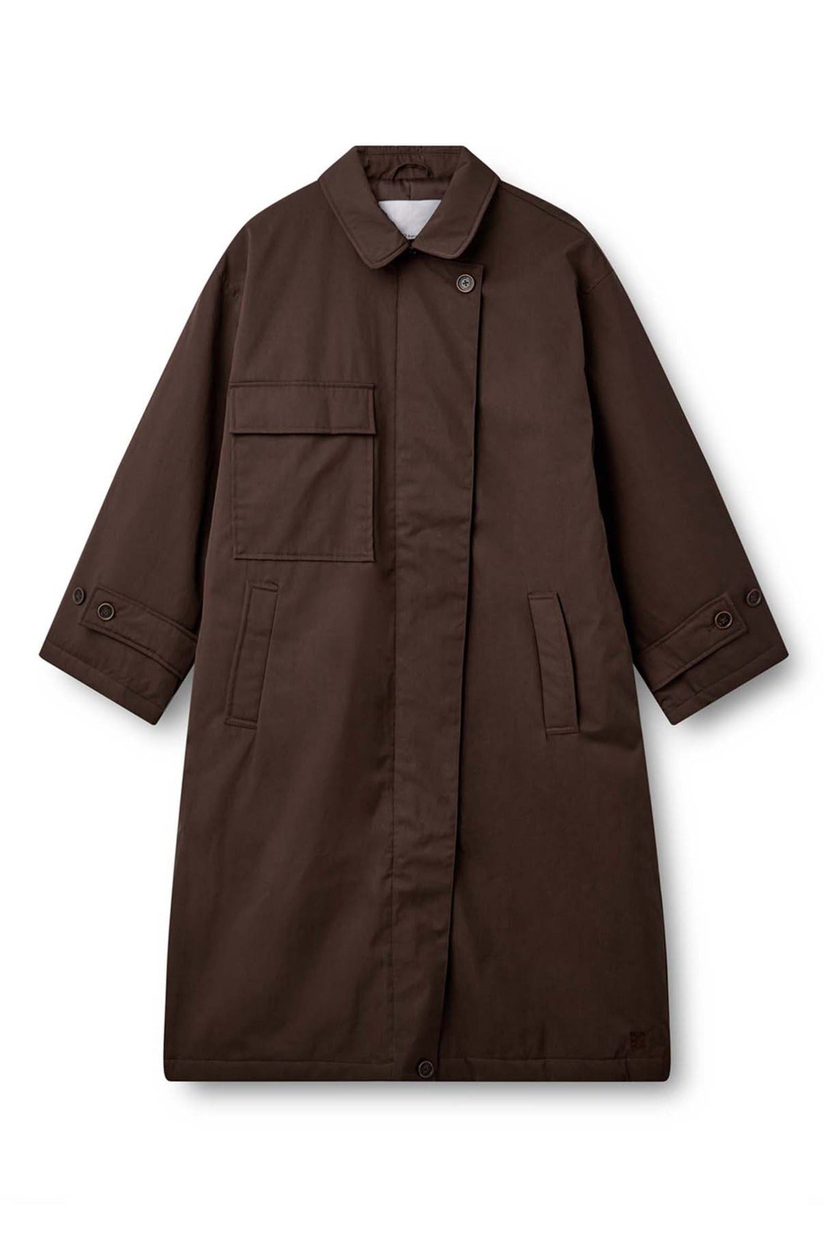 Manchester - Lang vandafvisende jakke i trenchcoat-look