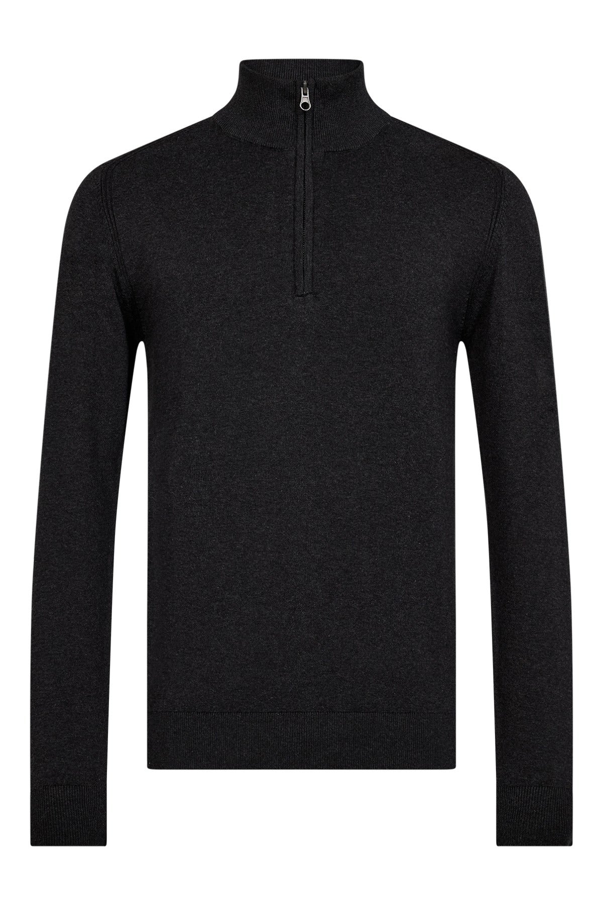 Lasso - Half zip striktrøje med høj hals