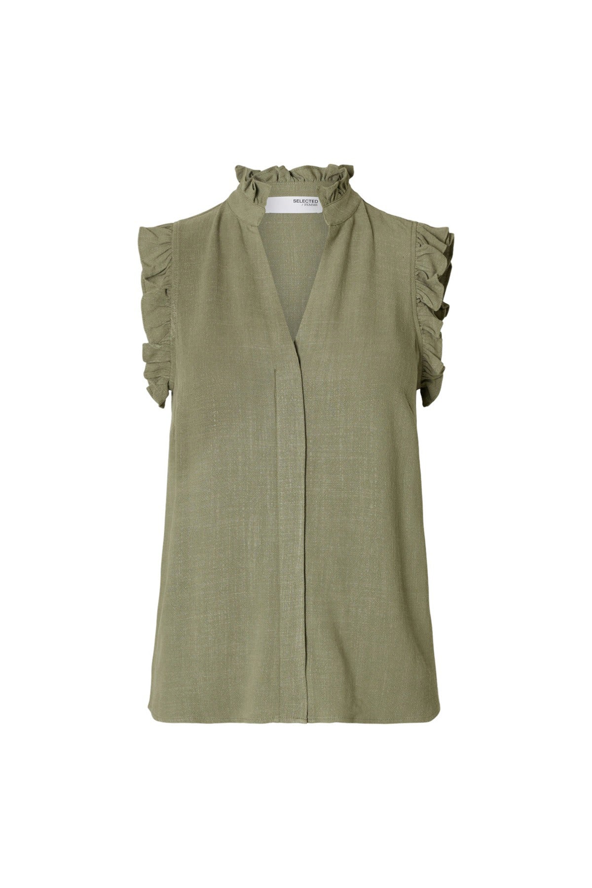 SELECTED FEMME SLFVIVA SL RUFFLE TOP NOOS
