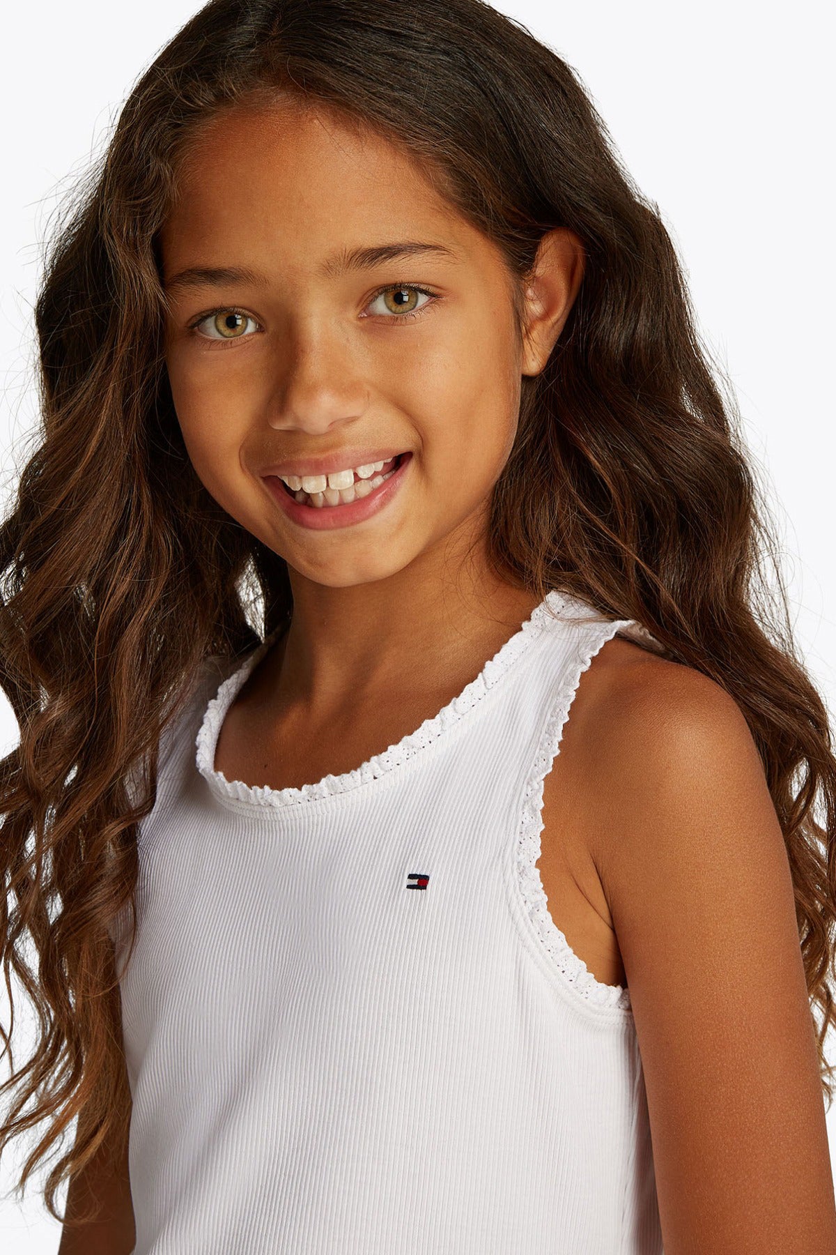 Tommy Hilfiger Girl ESSENTIAL RIB LACE TANK TOP