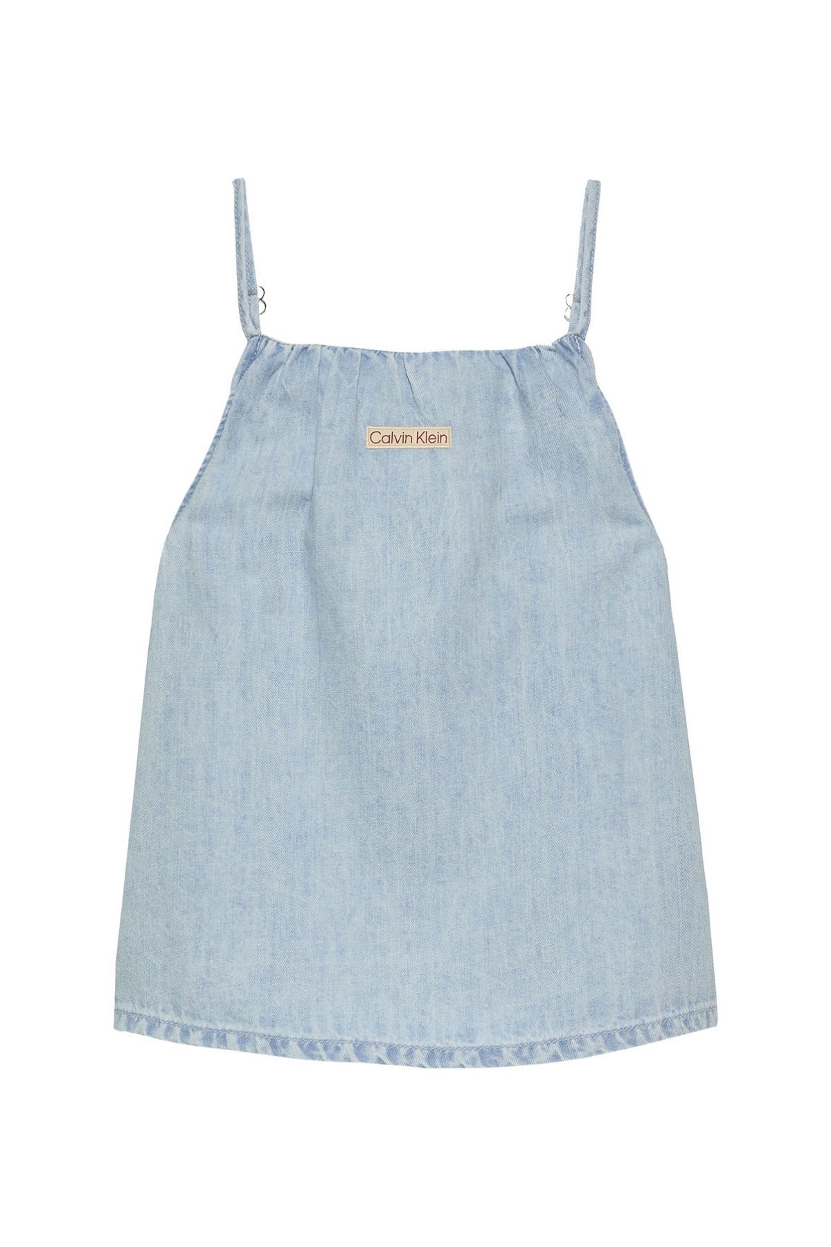 Calvin Klein Girl DENIM STRAP TOP LIGHT SERENITY