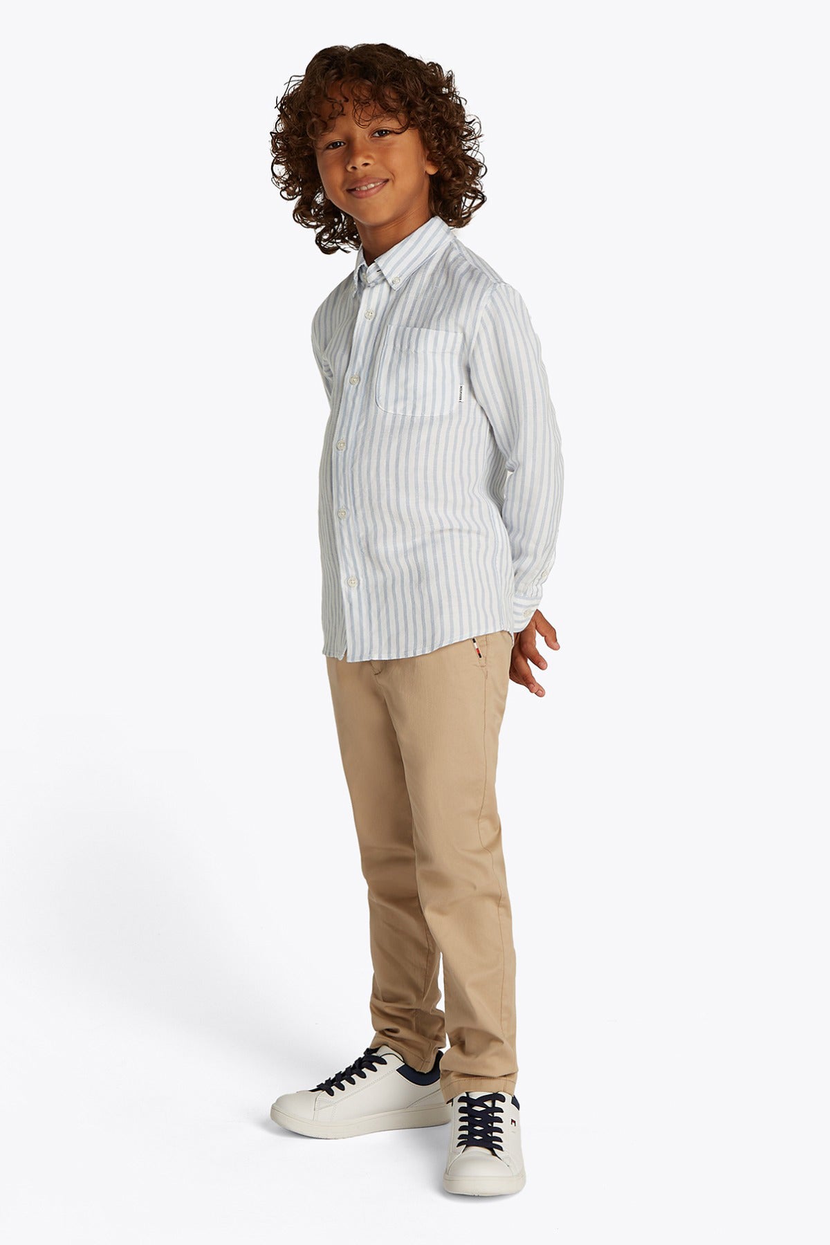 Tommy Hilfiger Boy LINEN BLEND STRIPED SHIRT LS