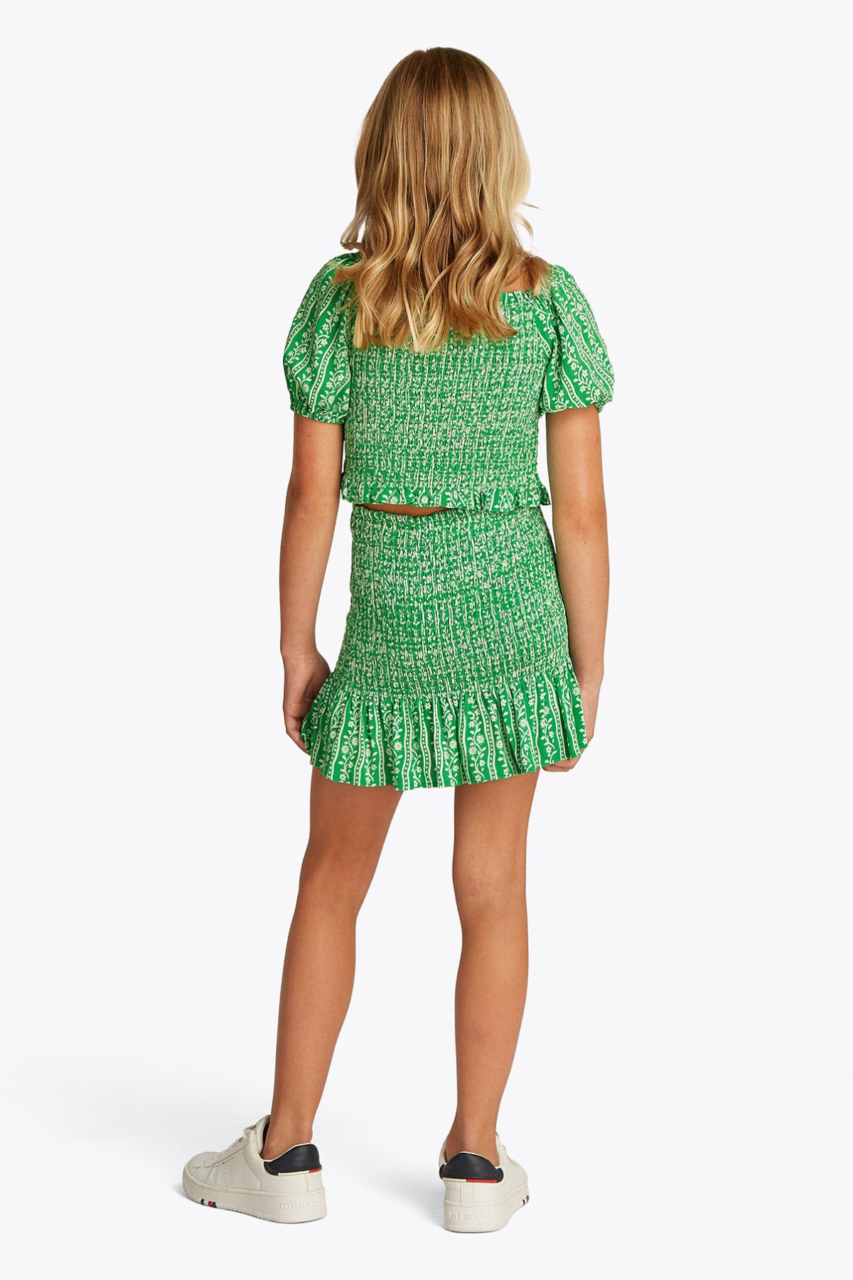 Tommy Hilfiger Girl AOP SMOCK TOP SS