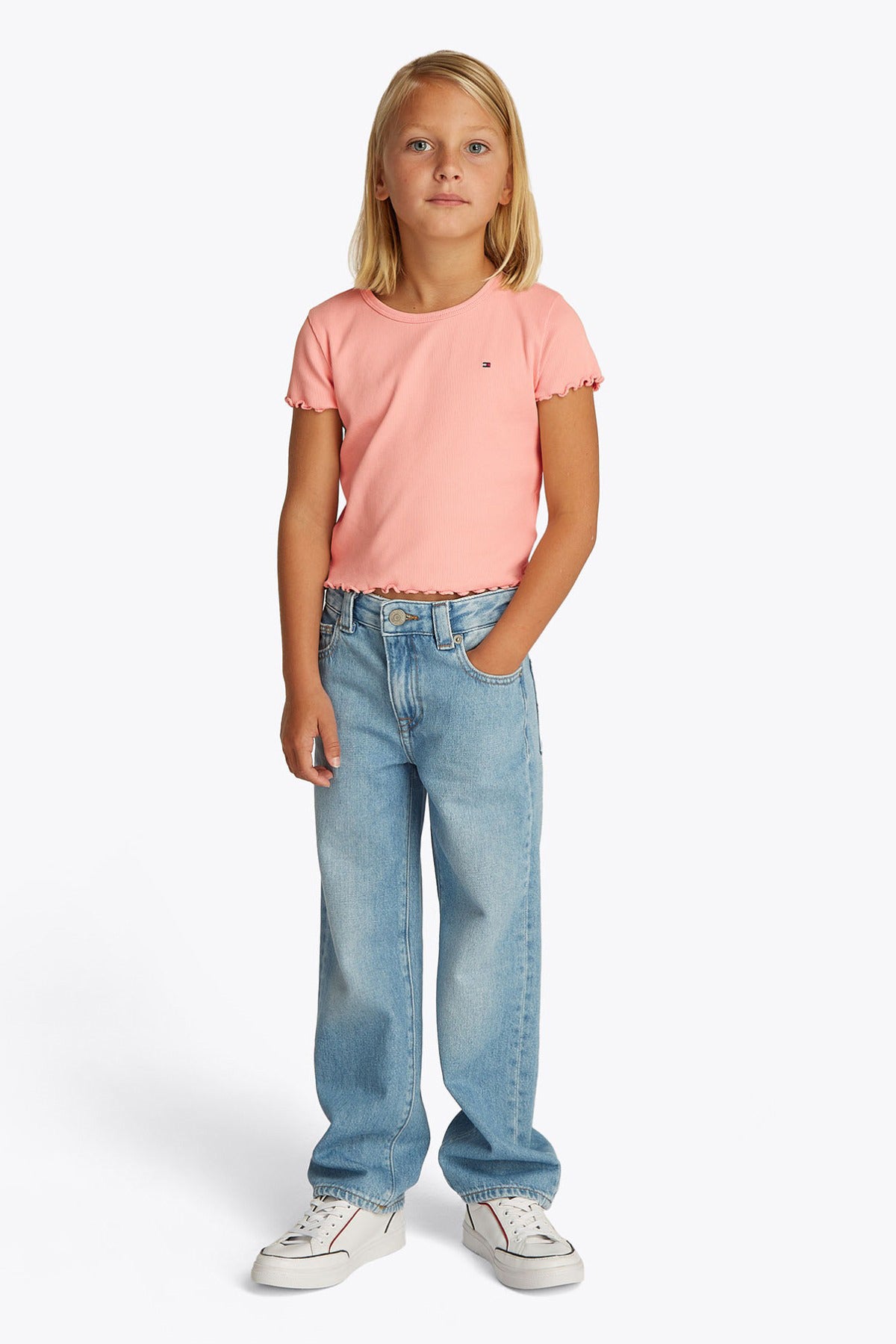 Tommy Hilfiger Girl ESSENTIAL RIB TOP SS