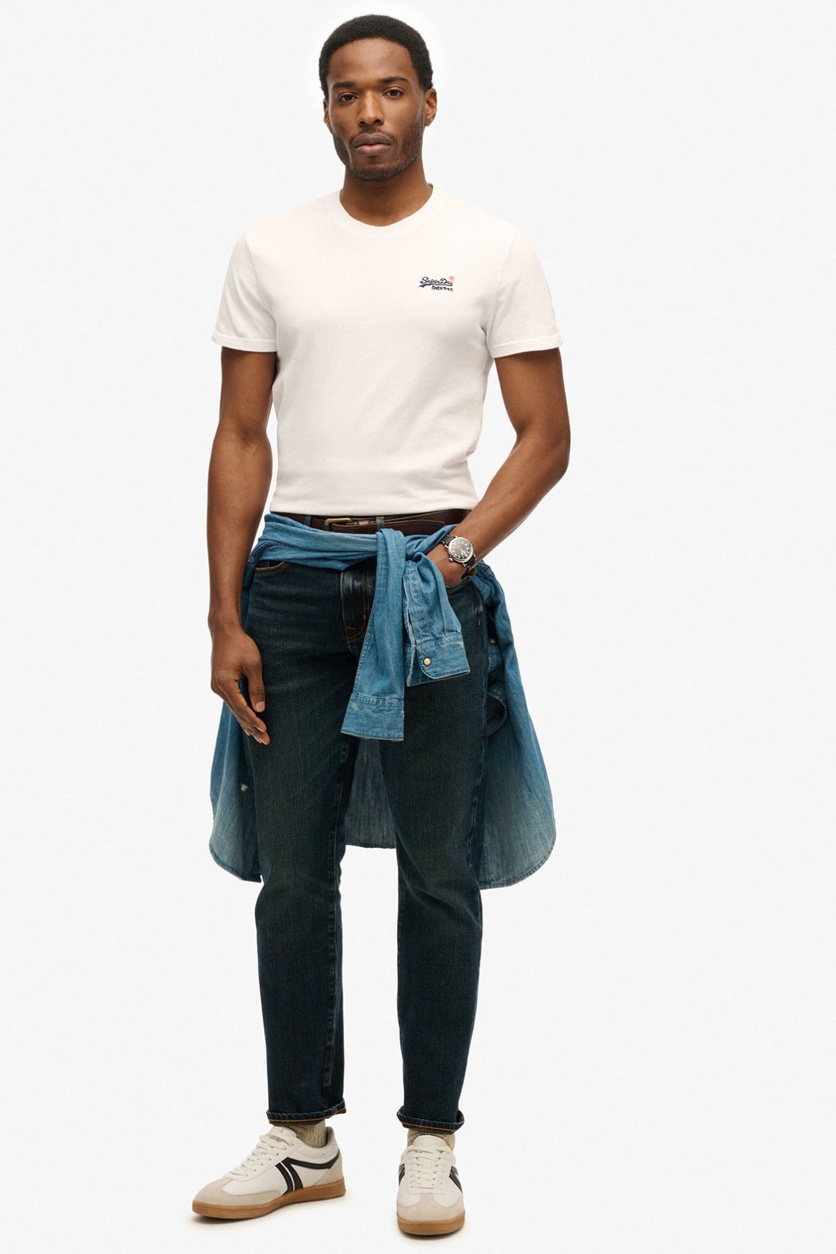 SUPERDRY ESSENTIAL CONTRAST EMB TEE