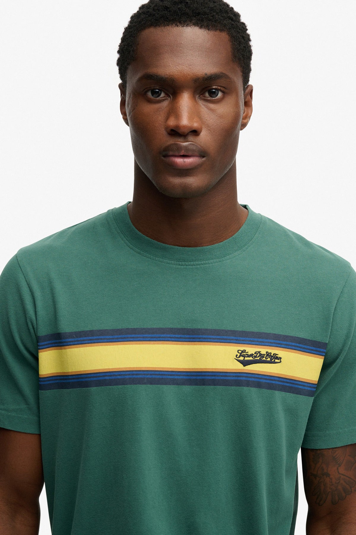 SUPERDRY OUTDOOR STRIPE LOGO RLXD TEE