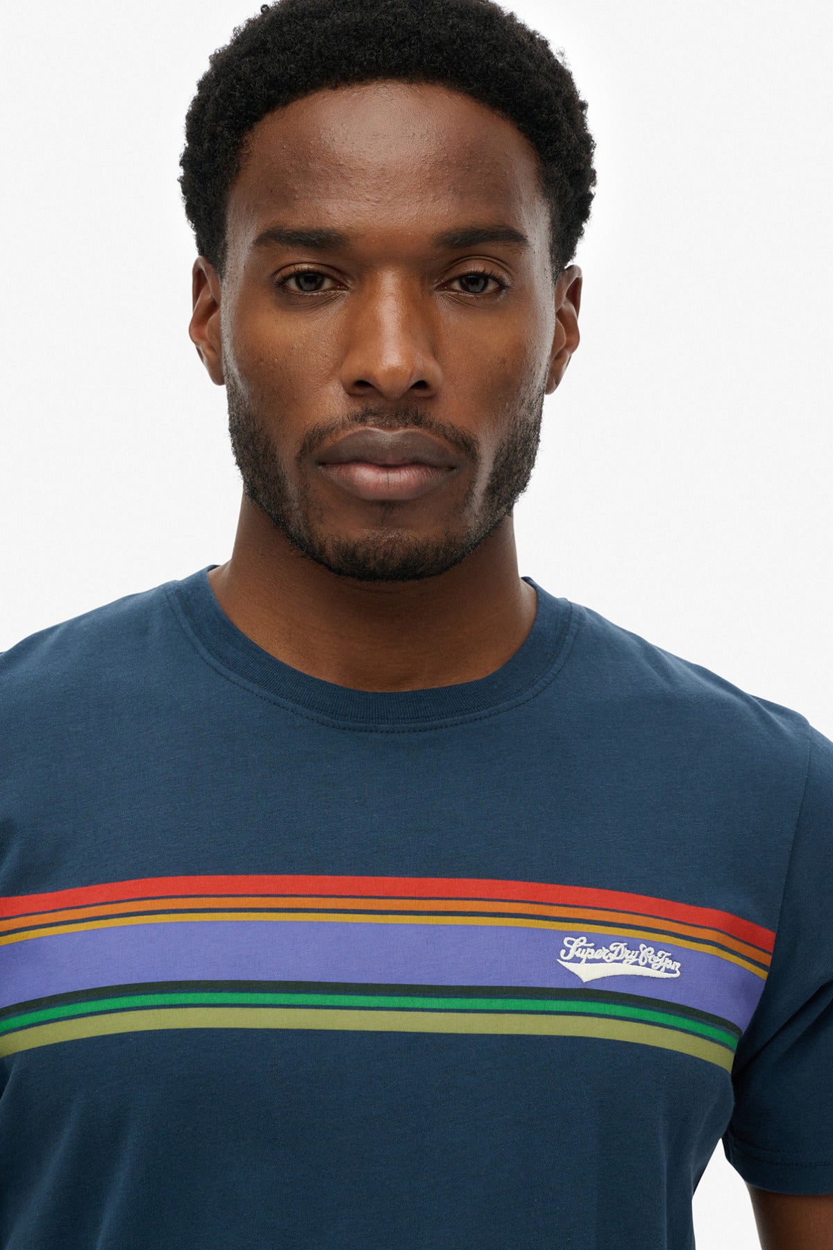 SUPERDRY OUTDOOR STRIPE LOGO RLXD TEE