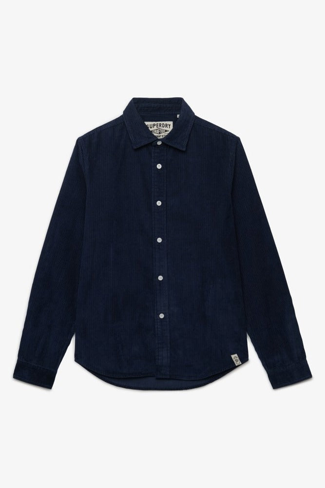 Overshirt i fløjl med knaplukning