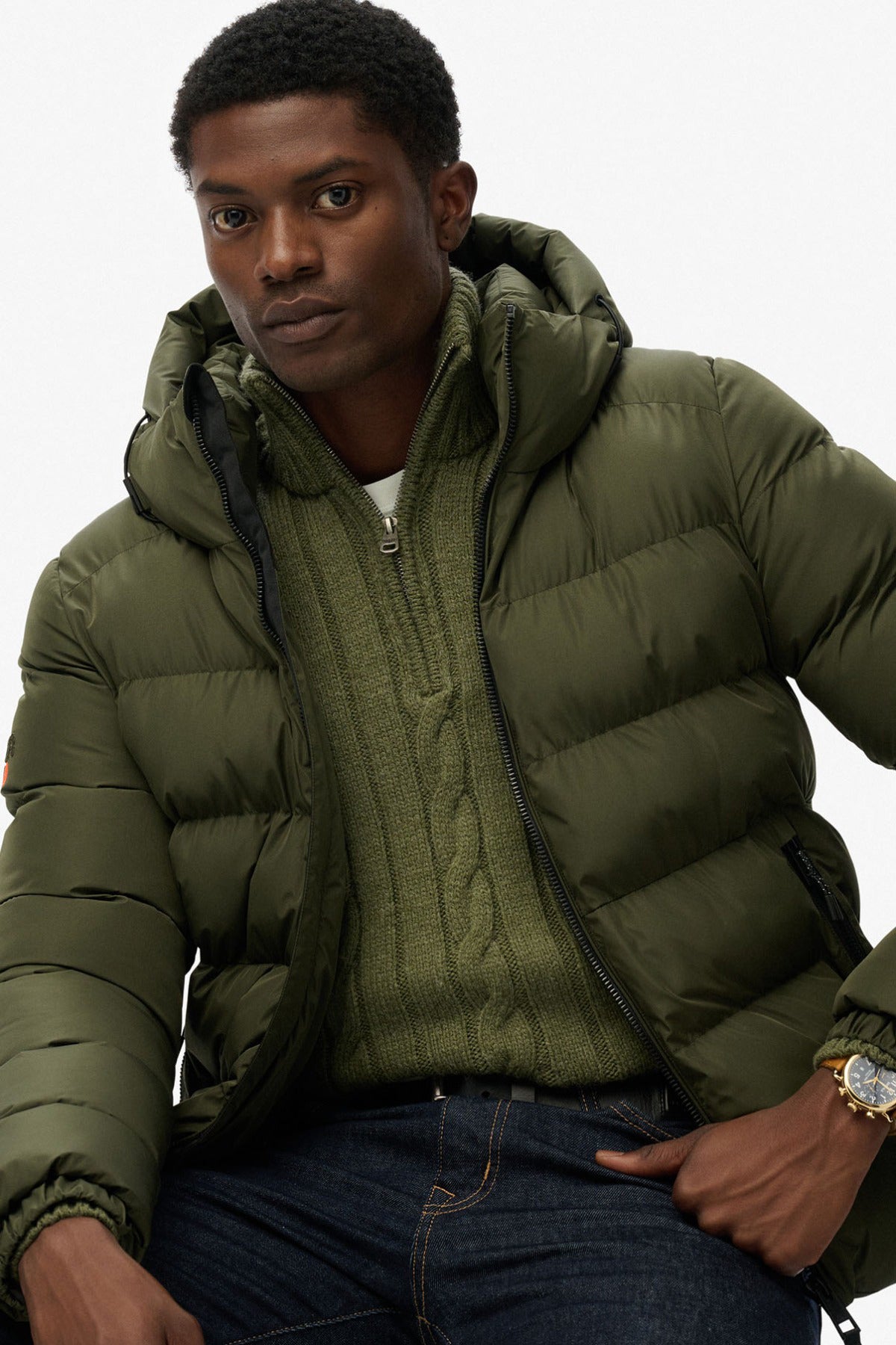 SUPERDRY JAKKE HOODED SPORTS PUFFER