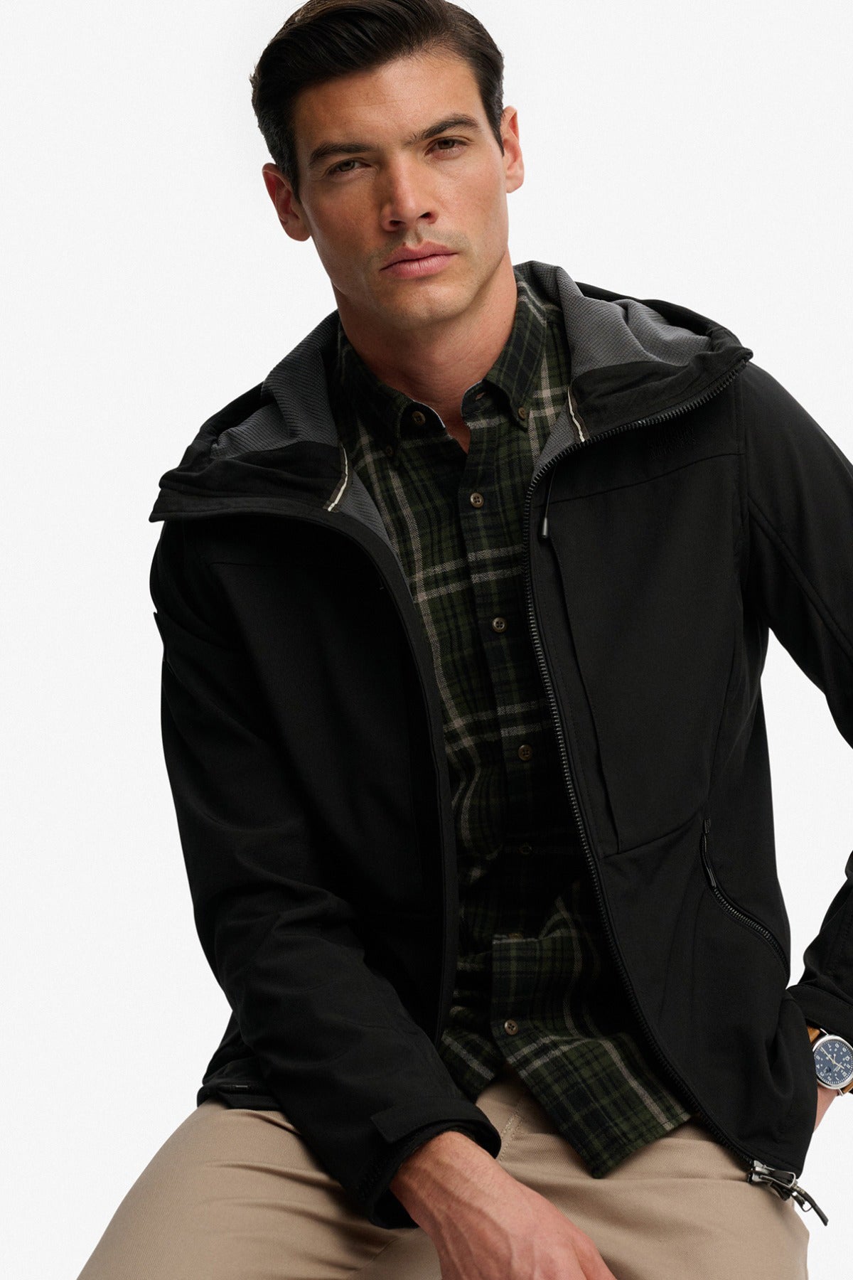 SUPERDRY HOODED SOFTSHELL TREKKER JKT