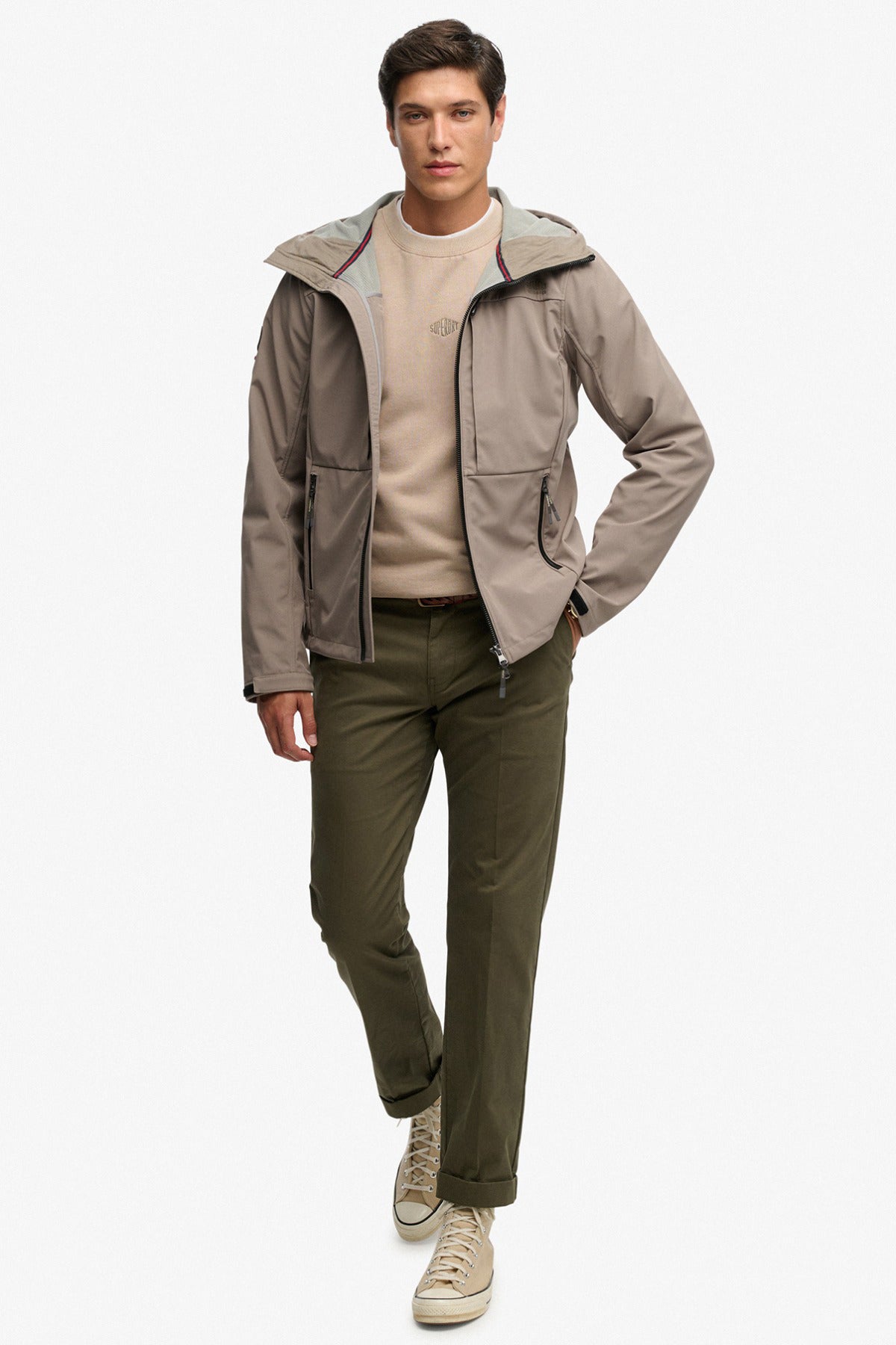 SUPERDRY HOODED SOFTSHELL TREKKER JKT