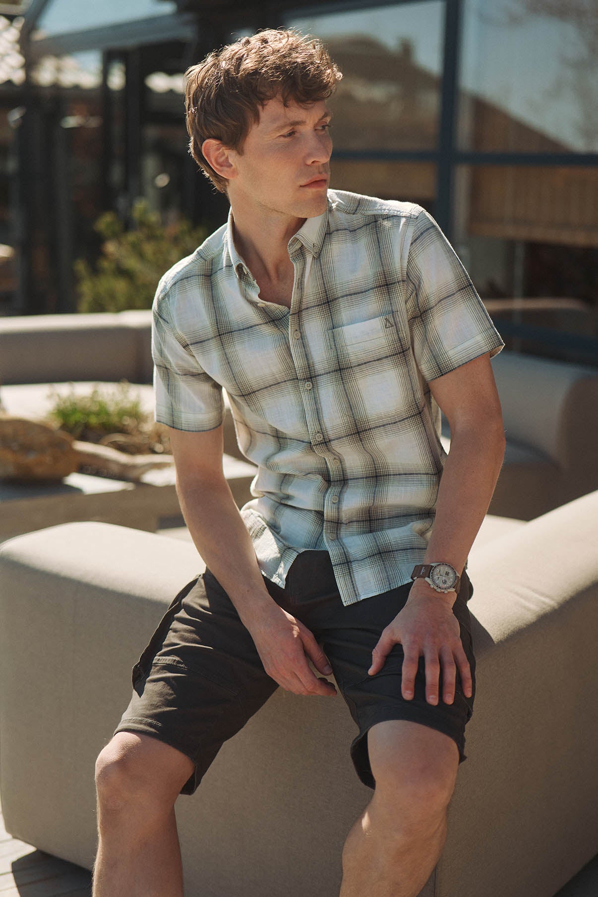 Alfonso - Cargo shorts med bælte og sidelommer