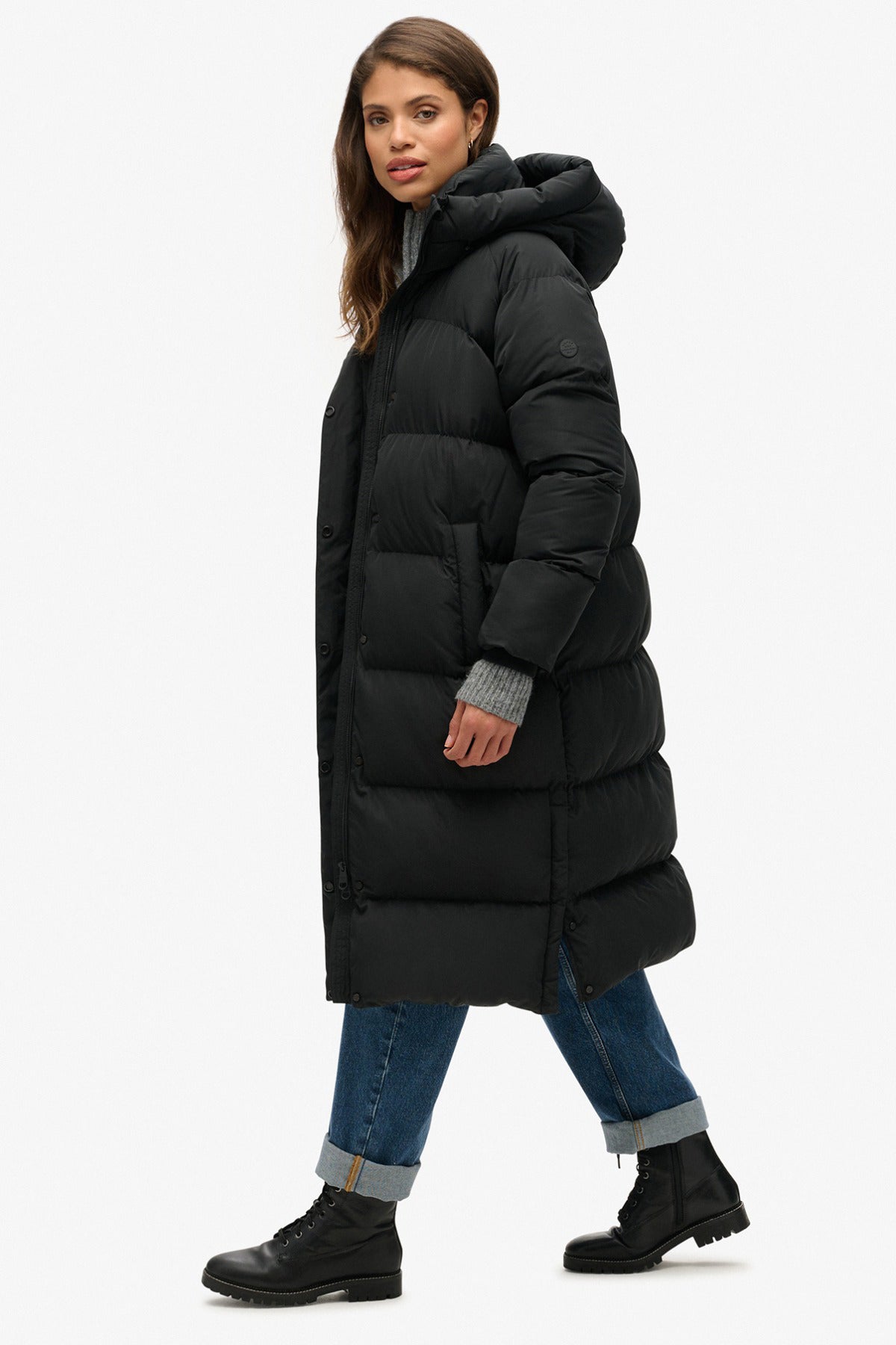 Superdry Dame LONGLINE HOODED PUFFER JACKET