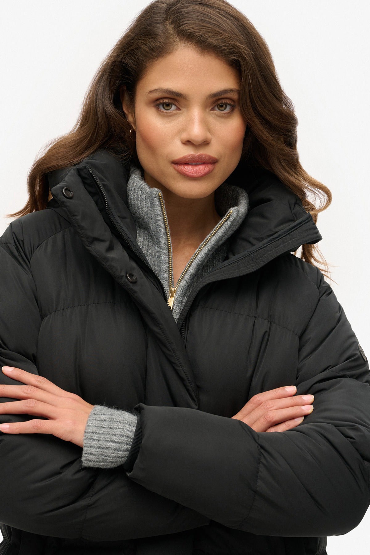 Superdry Dame LONGLINE HOODED PUFFER JACKET