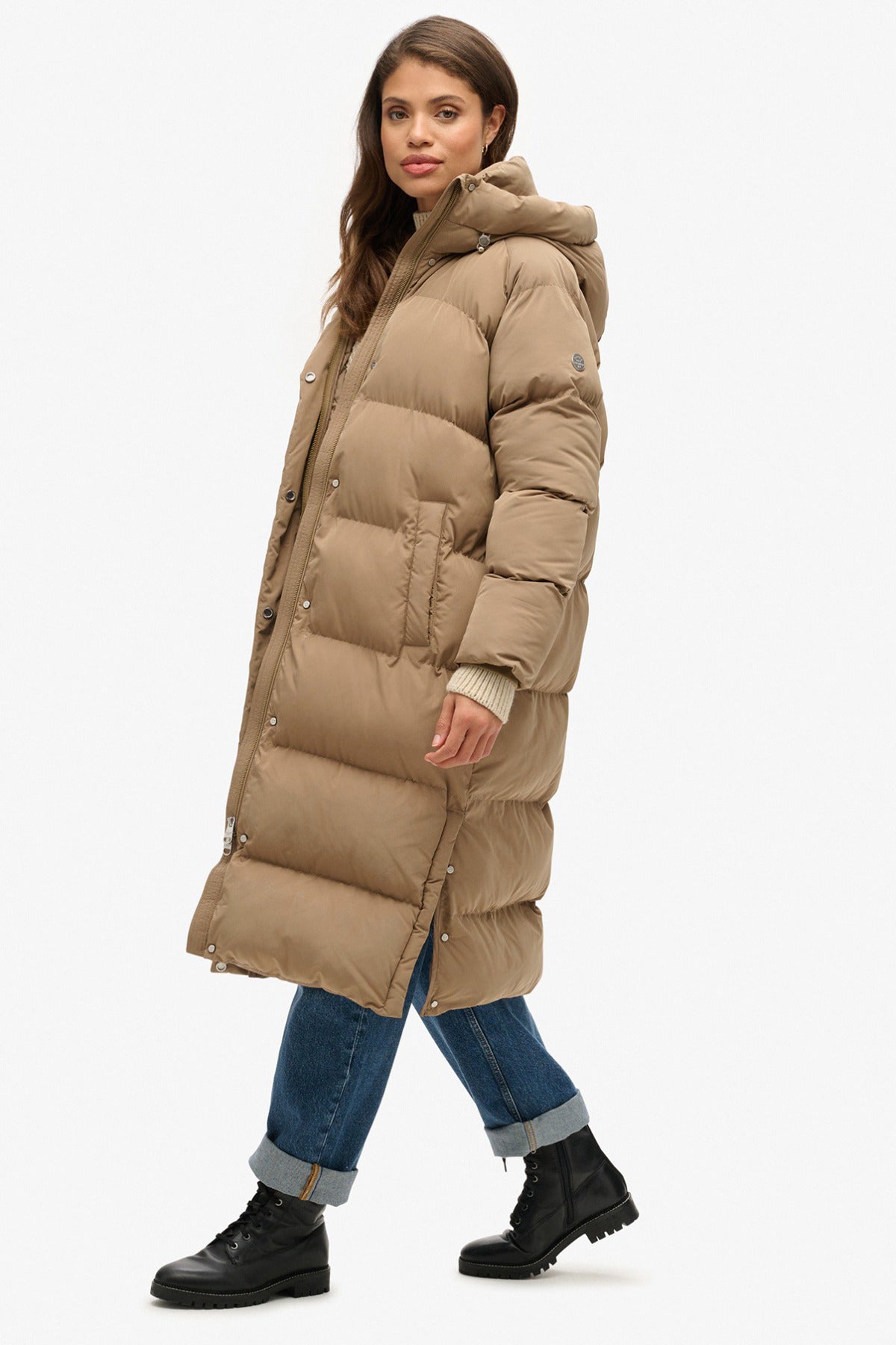 Superdry Dame LONGLINE HOODED PUFFER JACKET