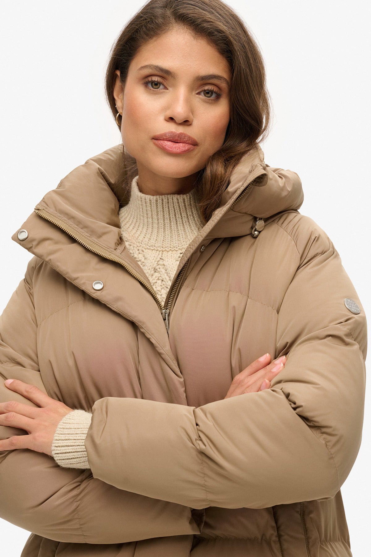 Superdry Dame LONGLINE HOODED PUFFER JACKET
