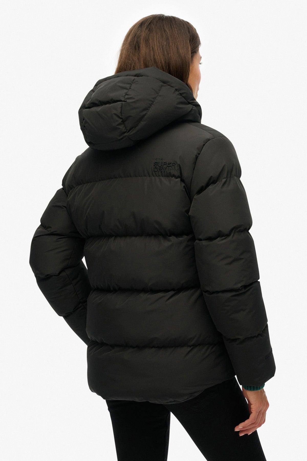 Superdry Dame HOODED 5 BAFFLE SPORTS PUFFER