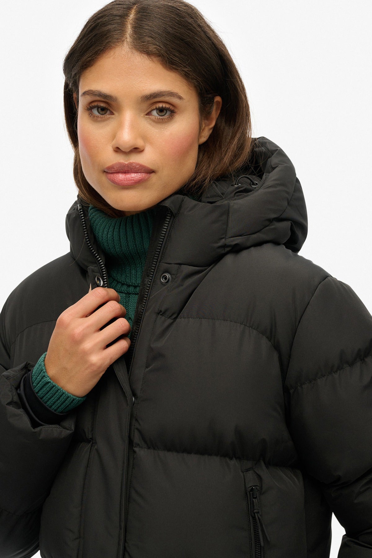 Superdry Dame HOODED 5 BAFFLE SPORTS PUFFER