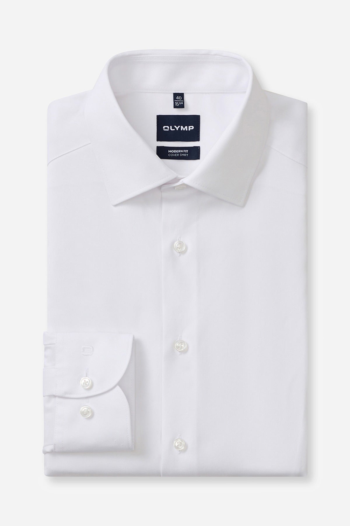 Langærmet covershirt i modern fit og strygefri kvalitet