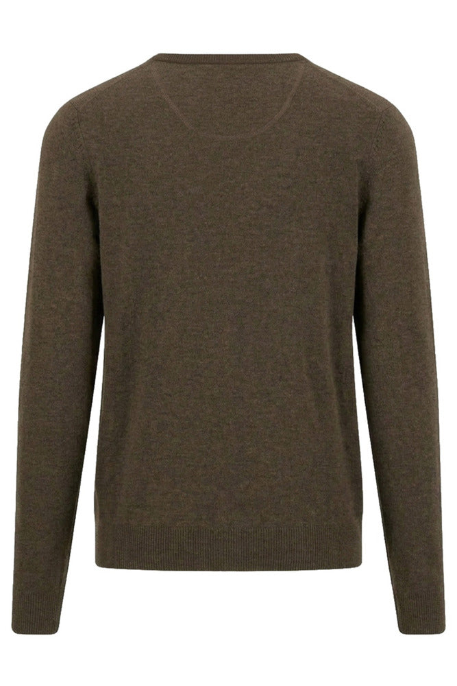Merino Kashmere strik med rund hals
