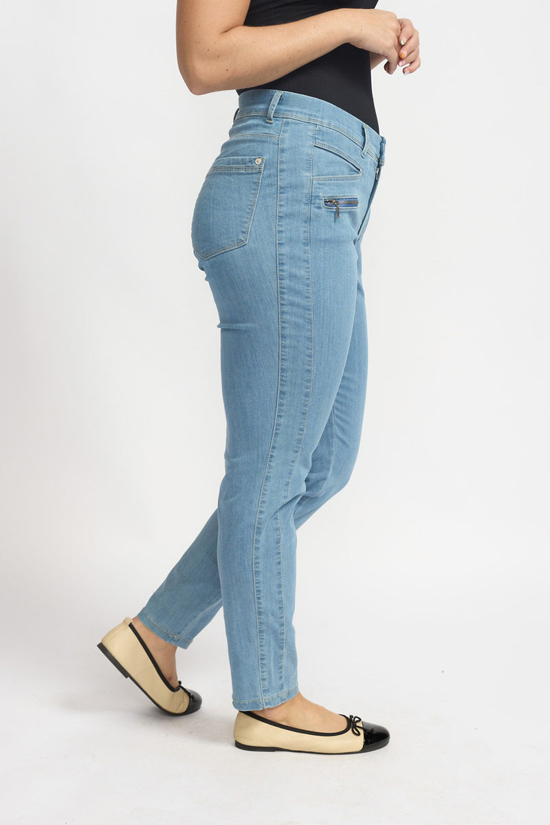 Rany - Strækbare bukser med høj talje og 7/8 længde