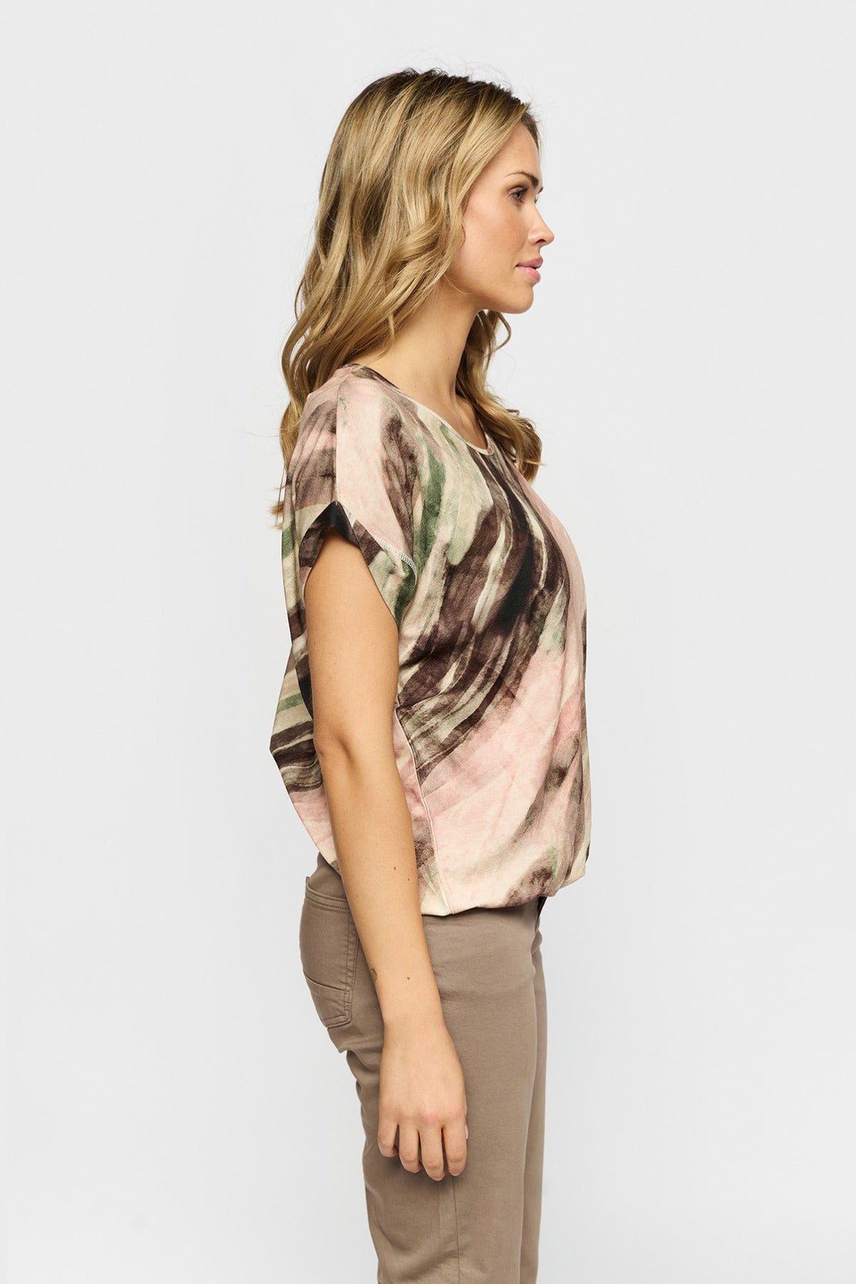 OTEA - Kortærmet bluse med print