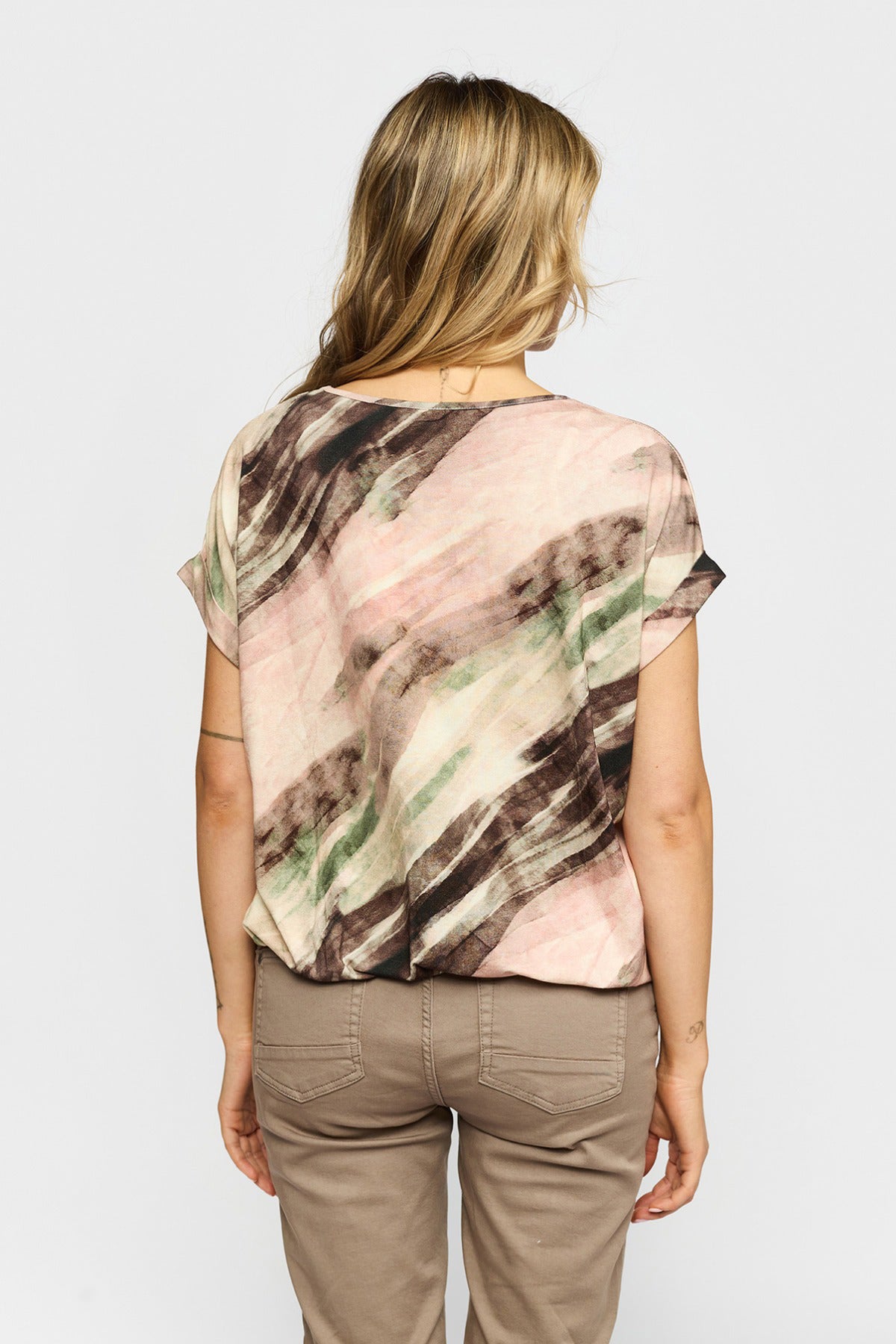 OTEA - Kortærmet bluse med print