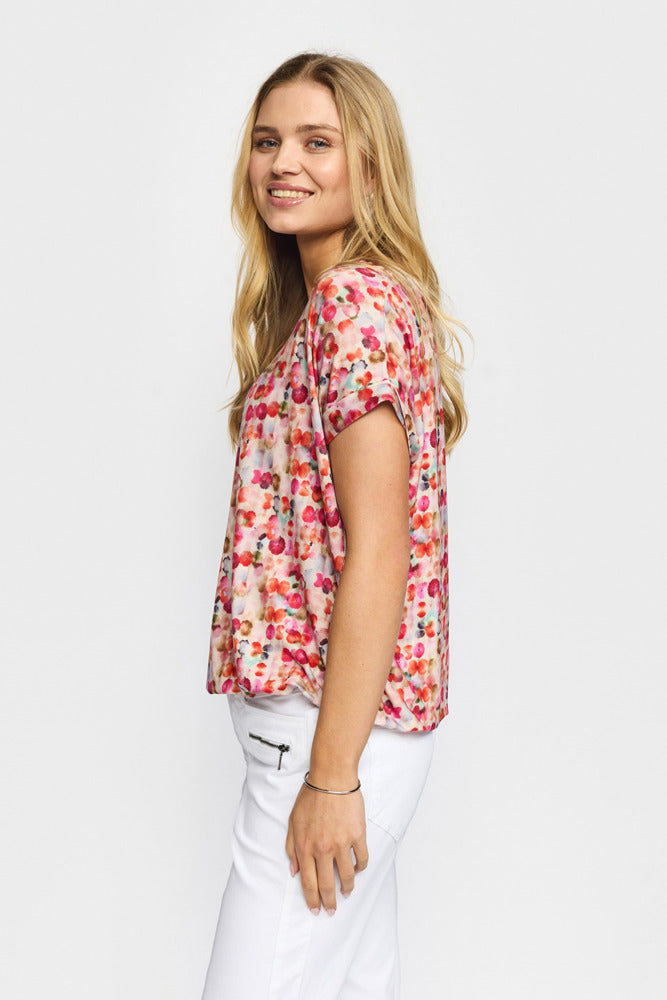 OTEA - Kortærmet bluse med print